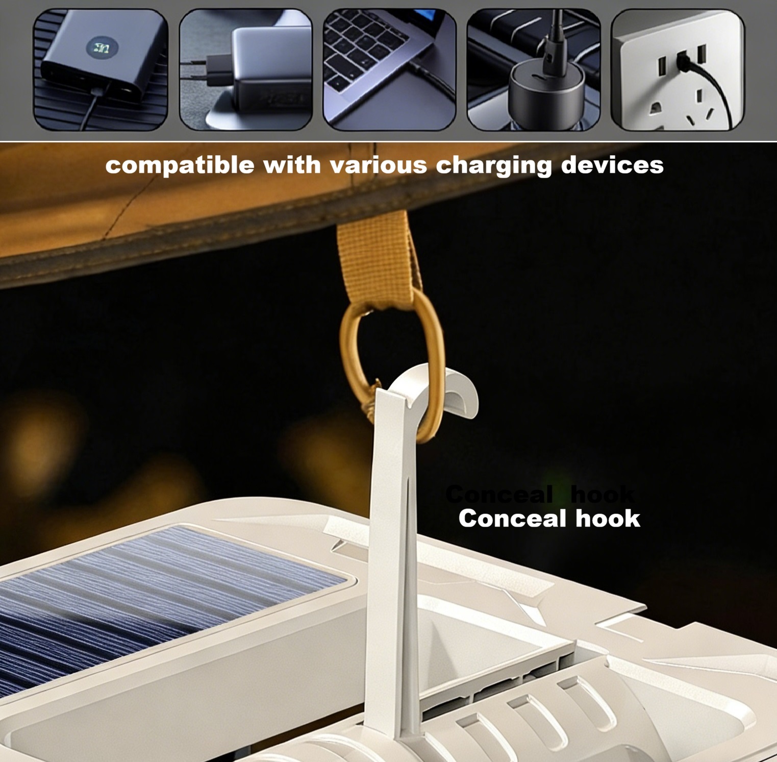 Solar  power outdoor collapsible light 